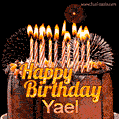 Chocolate Happy Birthday Cake for Yael (GIF)