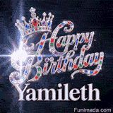 Metallic white nameplate spelling Yamileth under a luxury silver headpiece decorated with shiny party crystals.