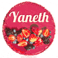 Happy Birthday Cake with Name Yaneth - Free Download