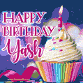 Happy Birthday Yash - Lovely Animated GIF