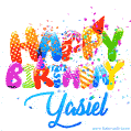 Happy Birthday Yasiel - Creative Personalized GIF With Name