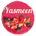 Happy Birthday Cake with Name Yasmeen - Free Download