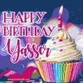 Happy Birthday Yasser - Lovely Animated GIF