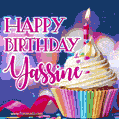 Happy Birthday Yassine - Lovely Animated GIF