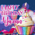 Happy Birthday Yazan - Lovely Animated GIF