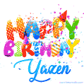Happy Birthday Yazen - Creative Personalized GIF With Name