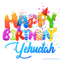 Happy Birthday Yehudah - Creative Personalized GIF With Name