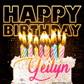 Yeilyn - Animated Happy Birthday Cake GIF Image for WhatsApp