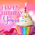 Happy Birthday Yoana - Lovely Animated GIF