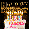 Yoana - Animated Happy Birthday Cake GIF Image for WhatsApp