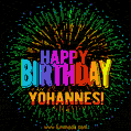 New Bursting with Colors Happy Birthday Yohannes GIF and Video with Music