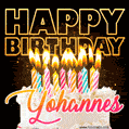 Yohannes - Animated Happy Birthday Cake GIF for WhatsApp