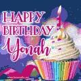 Happy Birthday Yonah - Lovely Animated GIF