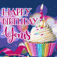 Happy Birthday Yonis - Lovely Animated GIF