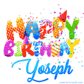 Happy Birthday Yoseph - Creative Personalized GIF With Name