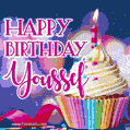 Happy Birthday Youssef - Lovely Animated GIF