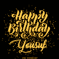 Happy Birthday Card for Yousuf - Download GIF and Send for Free