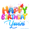 Happy Birthday Yovani - Creative Personalized GIF With Name