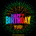 New Bursting with Colors Happy Birthday Yug GIF and Video with Music