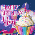 Happy Birthday Yug - Lovely Animated GIF