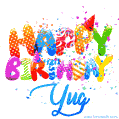 Happy Birthday Yug - Creative Personalized GIF With Name