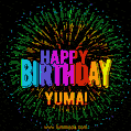 New Bursting with Colors Happy Birthday Yuma GIF and Video with Music