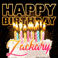 Zackary - Animated Happy Birthday Cake GIF for WhatsApp