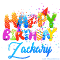 Happy Birthday Zackary - Creative Personalized GIF With Name