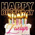 Zaelyn - Animated Happy Birthday Cake GIF Image for WhatsApp