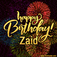 Happy Birthday, Zaid! Celebrate with joy, colorful fireworks, and unforgettable moments.
