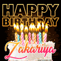 Zakariya - Animated Happy Birthday Cake GIF for WhatsApp