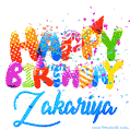 Happy Birthday Zakariya - Creative Personalized GIF With Name