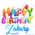 Happy Birthday Zakary - Creative Personalized GIF With Name