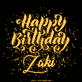 Happy Birthday Card for Zaki - Download GIF and Send for Free
