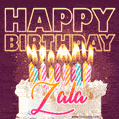 Zala - Animated Happy Birthday Cake GIF Image for WhatsApp