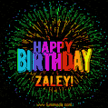 New Bursting with Colors Happy Birthday Zaley GIF and Video with Music