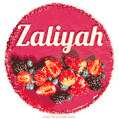 Happy Birthday Cake with Name Zaliyah - Free Download