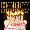 Zameer - Animated Happy Birthday Cake GIF for WhatsApp