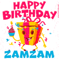Funny Happy Birthday Zamzam GIF