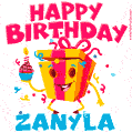 Funny Happy Birthday Zanyla GIF