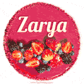Happy Birthday Cake with Name Zarya - Free Download