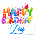 Happy Birthday Zay - Creative Personalized GIF With Name
