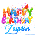 Happy Birthday Zayvian - Creative Personalized GIF With Name