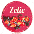 Happy Birthday Cake with Name Zelie - Free Download