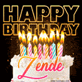 Zende - Animated Happy Birthday Cake GIF for WhatsApp