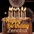 Chocolate Happy Birthday Cake for Zenobia (GIF)