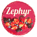 Happy Birthday Cake with Name Zephyr - Free Download