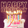 Zivit - Animated Happy Birthday Cake GIF Image for WhatsApp