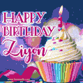 Happy Birthday Ziyon - Lovely Animated GIF