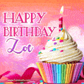 Happy Birthday Zoe - Lovely Animated GIF